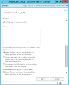Create a distribution list in exchange 2013