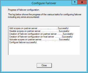 Configure dhcp failover for server 2012 r2