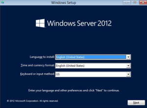 Install windows server 2012